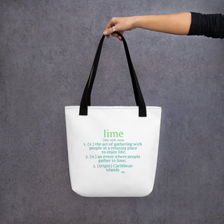 "lime" Tote bag